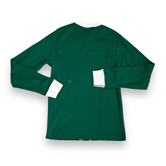 Hanna Andersson Elf Pajama TOP ONLY Christmas Green Organic Cotton Womens XS - Picture 4 of 4